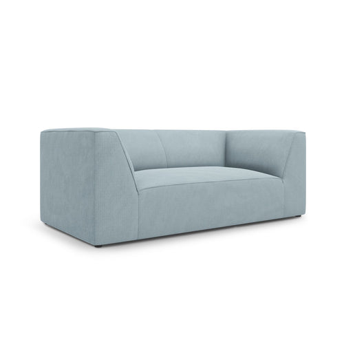 Cosmopolitan Design - Bank Siena 2-zits, ribfluwelen lichtblauw - 92x174x69cm