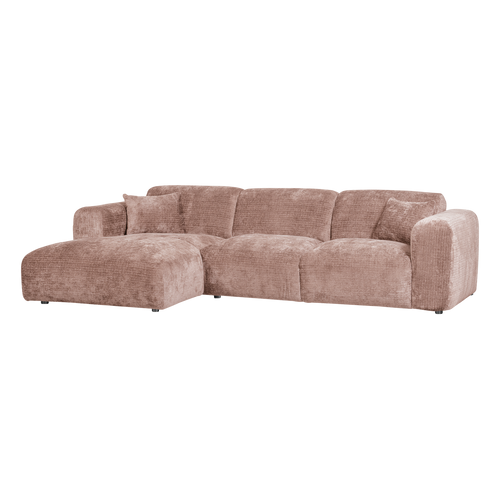 WOOOD chaise longue bank links Cloud - Chenille - Taupe - 80x280x165
