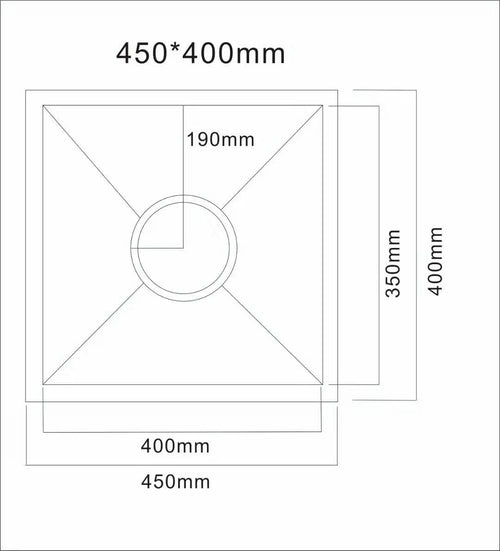 LOMAZOO spoelbak Lynx - RVS - antraciet/gun metal - 45 x 40 cm