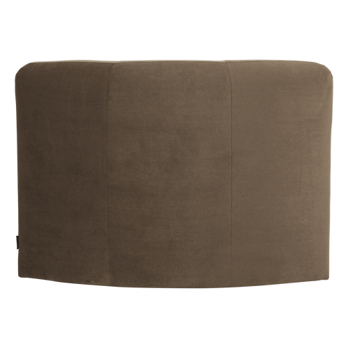 WOOOD eetbank hoek rugleuning Mojo Base - Velvet - Taupe - 83x80x80
