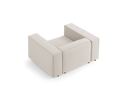 Cosmopolitan Design Fauteuil Arendal flueel, ecru - 102x124x70cm