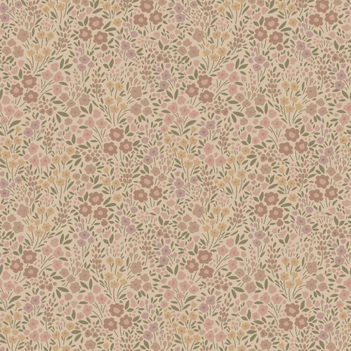 ESTAhome behang bloemetjes licht oudroze en paars - 50 x 900 cm - 131456 - vtwonen shop
