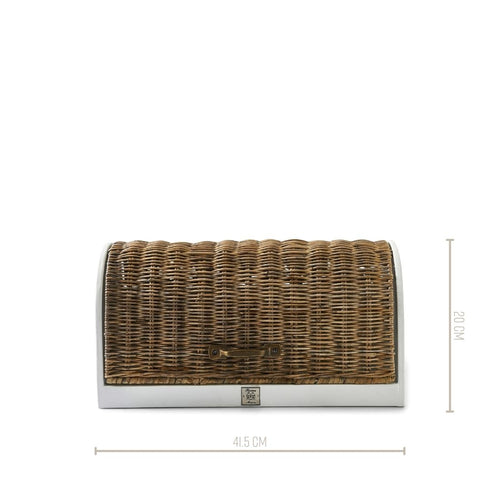 Rivièra Maison Rustic Rattan Pan de Molde Box - Pitriet - Naturel / Wit - vtwonen shop