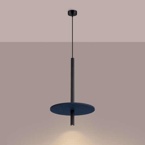 Sollux Lighting Hanglamp FELTRO 1 zwart/navy - 30x30x126cm