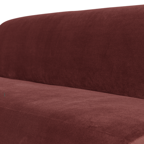 WOOOD eetbank 164cm rugleuning Mojo Base - Velvet - Kastanjebruin - 83x164x76