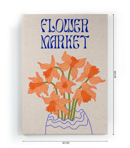 Canvas 60x40 Afdruk Bloemenmarkt - vtwonen shop