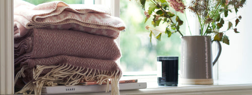 Klippan 100% wollen deken - Stella -roze - 130x200cm - vtwonen shop