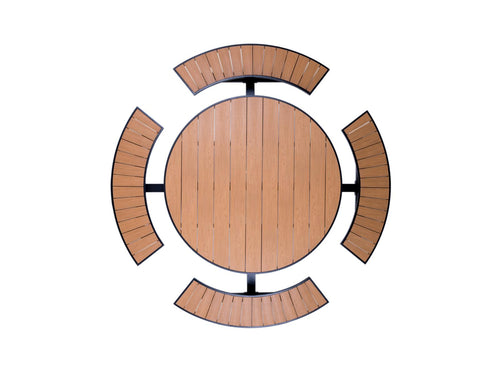 MaximaVida ronde aluminium picknicktafel Bermuda Ø 250 cm zwart - vtwonen shop