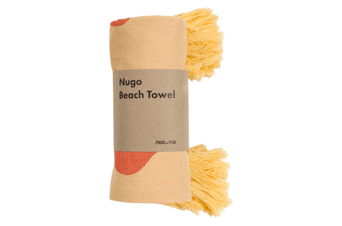 noo.ma NUGO Strandlaken - Pumpkin Orange & Mellow Yellow