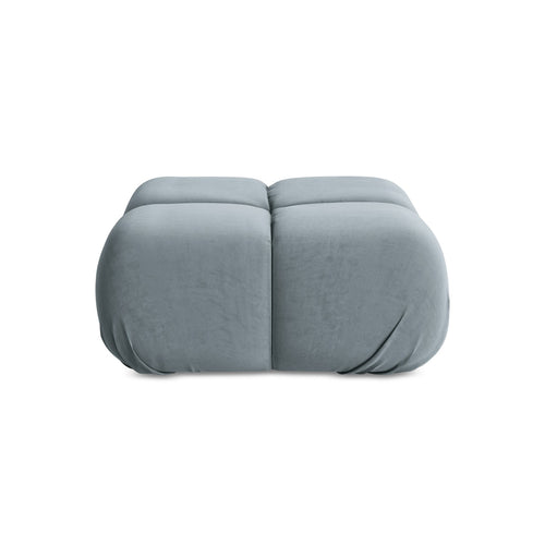 LaMiaSofa Poef Sanremo - velours - lichtblauw - 95x95x41