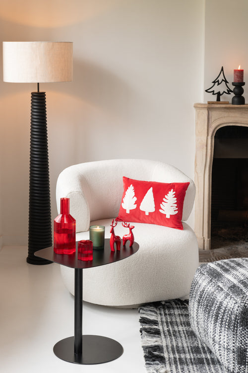 J-Line lounge zetel Universe - schuim/stof - wit - vtwonen shop