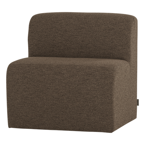 WOOOD eetbank 84 cm rugleuning Mojo Base - Bouclé - Bruin - 83x84x76