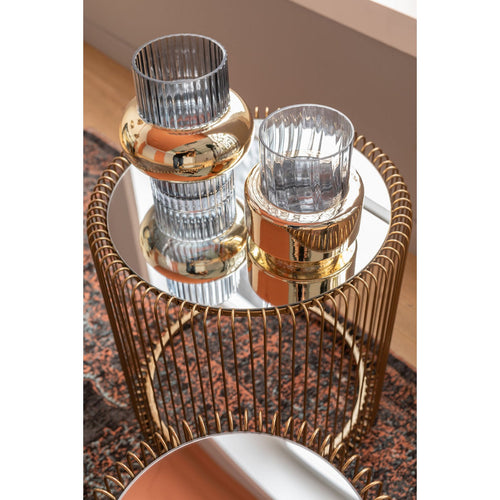 Kare Design Bijzettafel Wire Messing (2/Set) Ø44cm - vtwonen shop