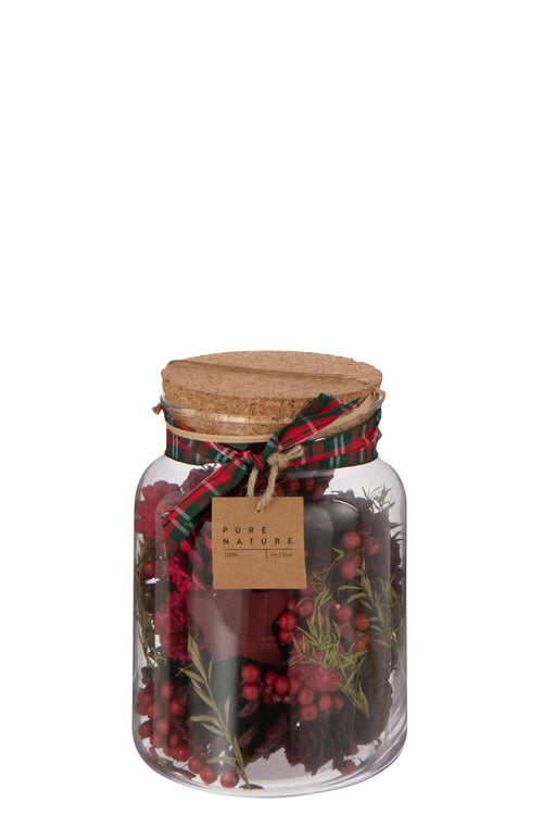 J-Line droogbloem - kerstrood - large - vtwonen shop