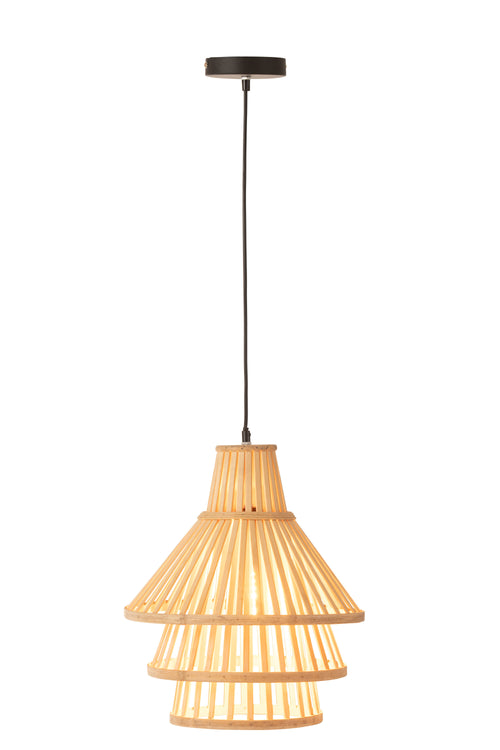 J-Line hanglamp Lagen - bamboe - naturel - medium - vtwonen shop