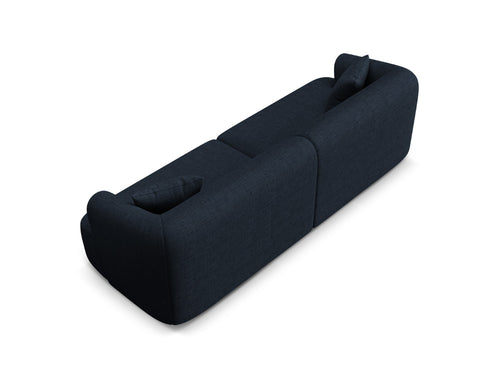 Cosmopolitan Design Modulaire bank Campi 4-zits, structurele stof koningsblauw - 90x255x70cm
