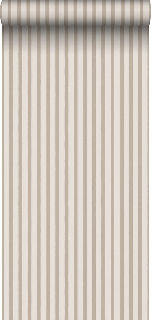 Sanders & Sanders behang geschilderde strepen beige - 50 x 900 cm - 935400