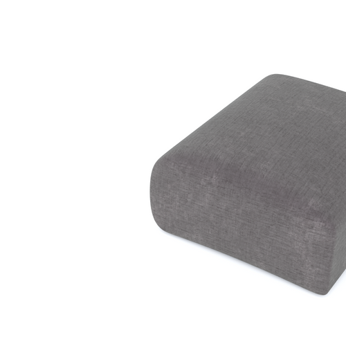Sia Home - Zitzak MYRA - getextureerd fluweel grijs 75cm