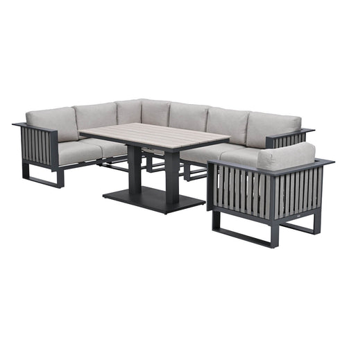 Garden Impressions Lounge dining set Gabon 6-delig - donker grijs