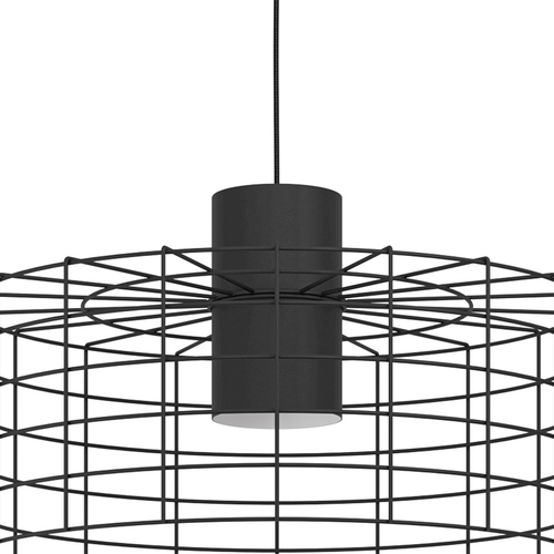 EGLO hanglamp Milligan - e27 - industrieel - ø 48 cm - zwart/wit