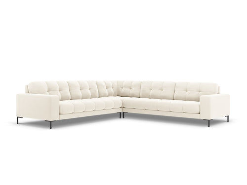 Cosmopolitan Design Symmetrische hoekbank Bali 6-zits, flueel, lichtbeige - 256x256x75cm