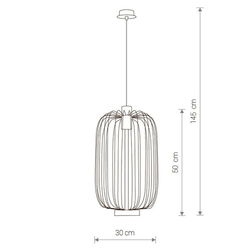 Nowodvorski hanglamp Cage - 1 lichts - 30  x 145   cm - zwart - vtwonen shop