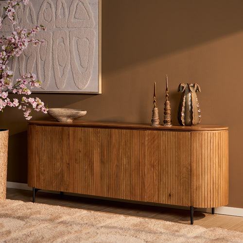 StarFurn Dressoir Solana - Naturel Hout - 210x45x90cm