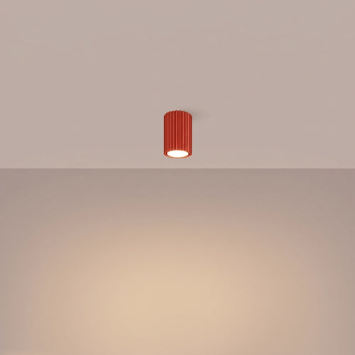 Sollux Lighting Plafondlamp KARBON 10 rood - 6,5x6,5x10cm