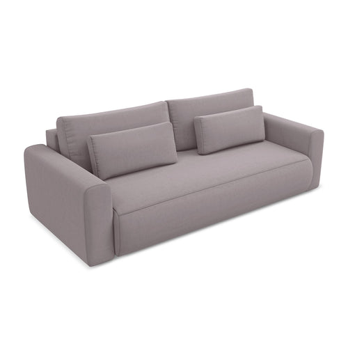 LaMiaSofa 3-zits slaapbank Perugia - velours - lavendel - 238x105x82