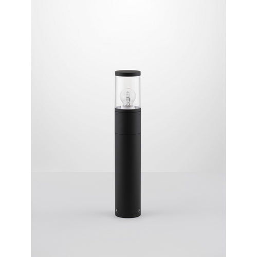 Merano Asbestos 50cm Buitenpaal Zwart Aluminium LED E27 IP54