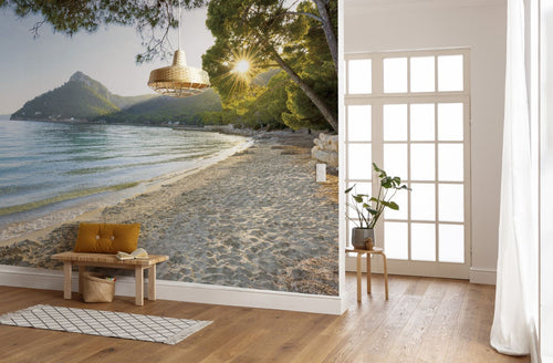 Sanders & Sanders fotobehang strand zandkleurig en blauw - 450 x 280 cm - 612639