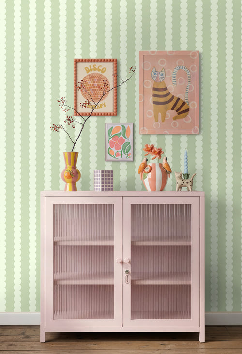 ESTAhome behang grafische print lichtgroen - 50 x 900 cm - 131744