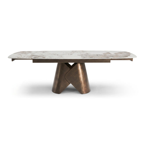Premium Interiors - Uitschuifbare eettafel LACE - pandora-keramiek pandora 240cm