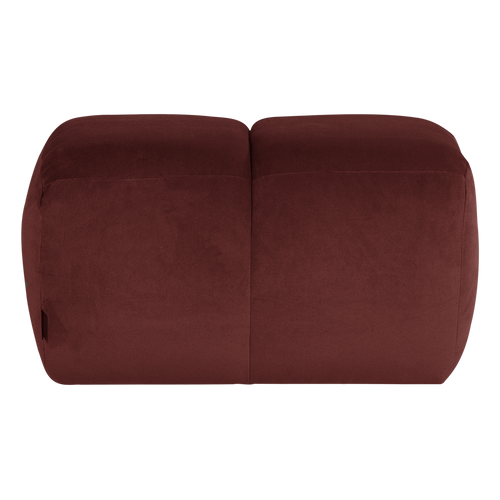 WOOOD poef Mojo - Velvet - Kastanjebruin - 45x84x64