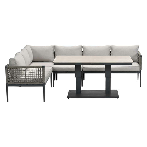 Garden Impressions lounge dining set Burela - Brugge - taupe - links - 5-delig - vtwonen shop