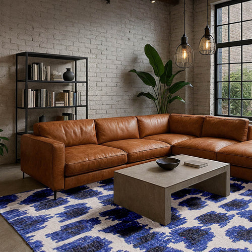 Lola&Moi vloerkleed Ultramarine - blauw -140x200cm - vtwonen shop