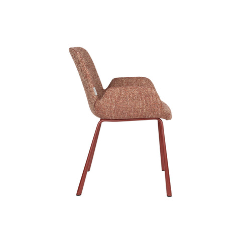 Zuiver Brit Eetkamerstoelen Armleuning Rood - Set van 2