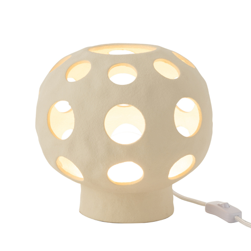 J-Line tafellamp Globe - keramiek - beige