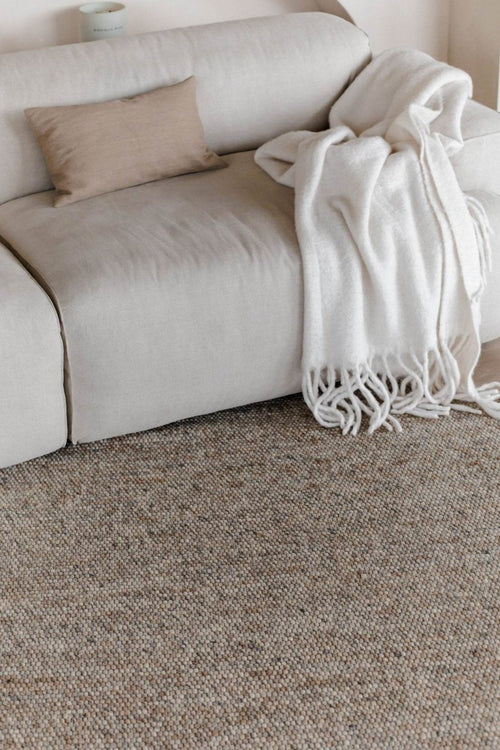 Interieur05 Rond Wollen Vloerkleed Grijs/bruin gemeleerd Vik - 240 x 240 cm - vtwonen shop