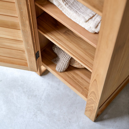 Tikamoon Kolomkast van massief teakhout - Naturel - vtwonen shop