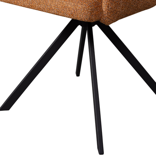 WOOOD eetkamerstoelen Fenne - Polyester - Ginger - Set van 6 - vtwonen shop