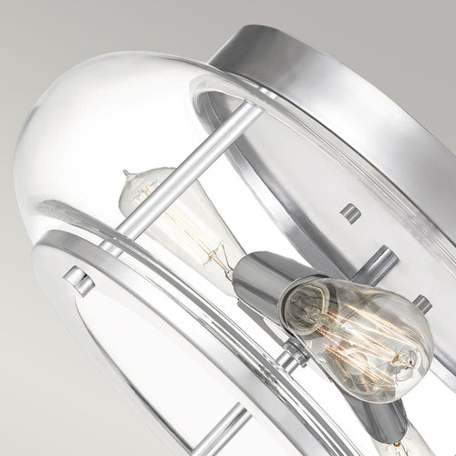 Elstead Quoizel Trilogy Cilindrische Plafondlamp Gepolijst Chroom, IP44