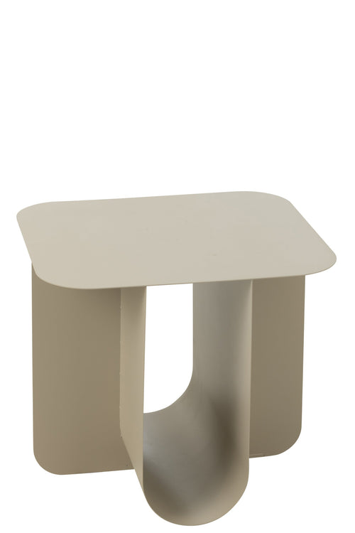 J-Line bijzettafel Vierkant - metaal - beige