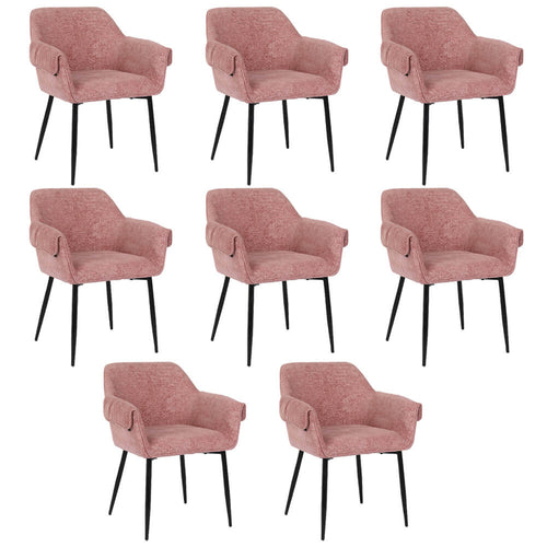 Home Deluxe | CHENO eetkamerstoel - roze, set van 8