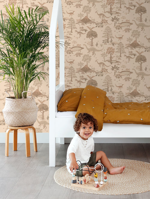 ESTAhome behang dinosaurussen beige - 50 x 900 cm - 131659 - vtwonen shop