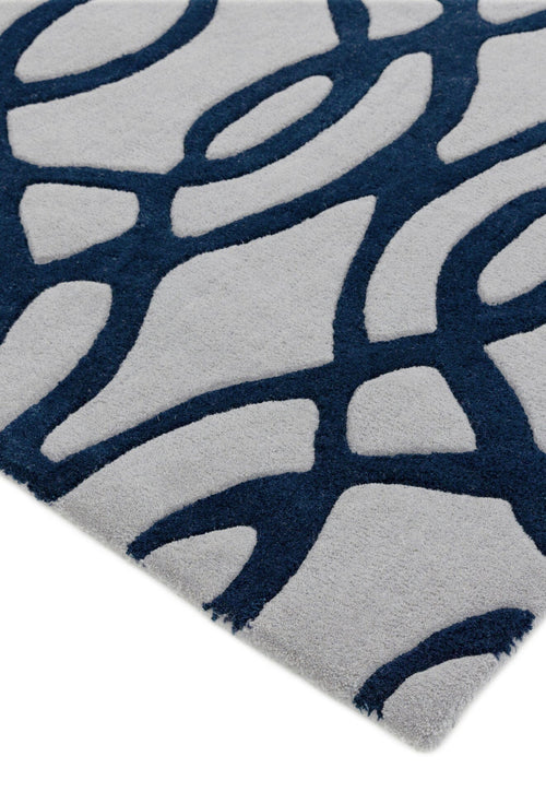 Vloerkleed MOMO Rugs Matrix MAX36 Wire Blue 200x300 cm