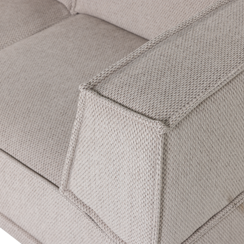 WOOOD chaise longue bank links Manu - Grove Chenille - Naturel - 73x286x160