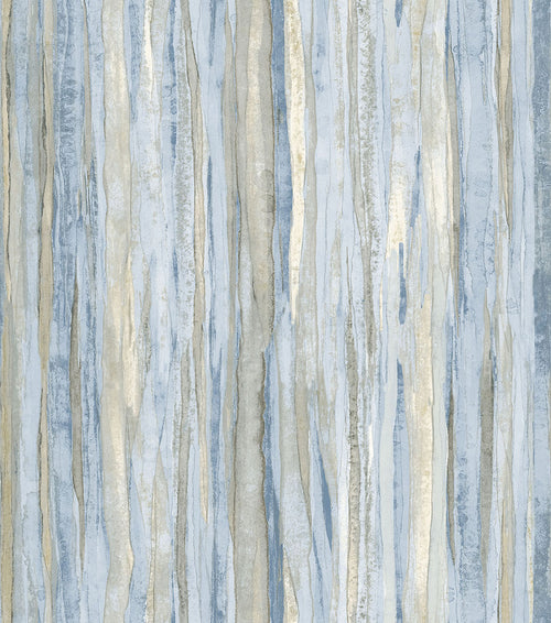 Sanders & Sanders behang strepen blauw en beige - 53 cm x 10 m - 640023