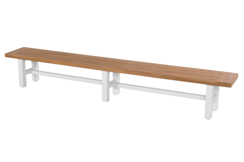 Hartman Dining Tuinset Sophie Yasmani - Naturel/Wit Teakhout - 300x100x76cm - vtwonen shop