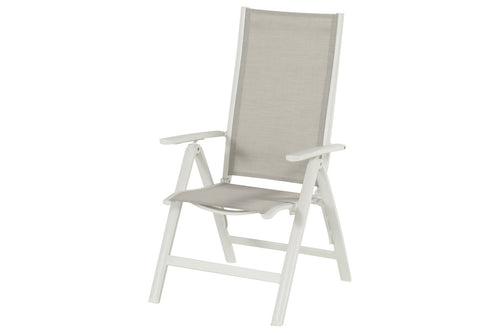 Hartman Tuinstoel Troy - Wit Aluminium - Verstelbaar - vtwonen shop